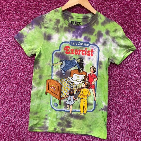 Black Matter Let's Call The Exorcist Tie Dye T-Shirt Extra Small - Picture 2 of 4